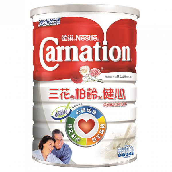 雀巢 三花柏龄 健心 高钙 较低脂 奶粉 Nestlé Carnation 1700g