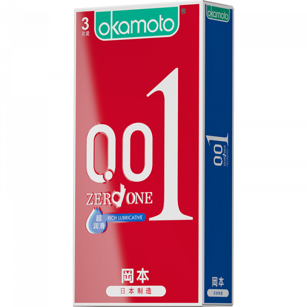 岡本 0.01 (日本版) PU 安全套 3 片裝