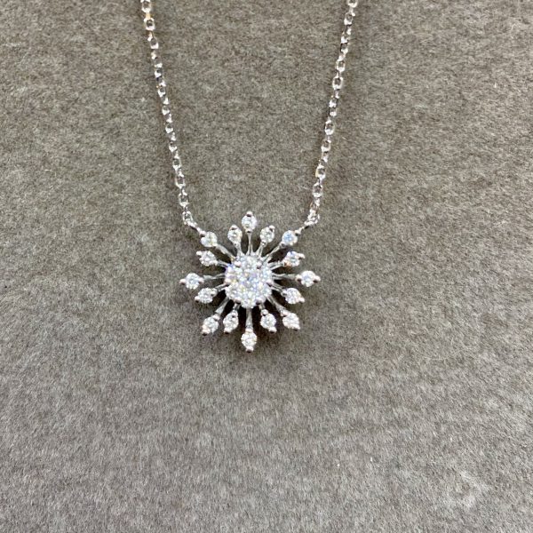 【香港福泰珠寶】雪花鑽石項鍊 雪花钻石项链