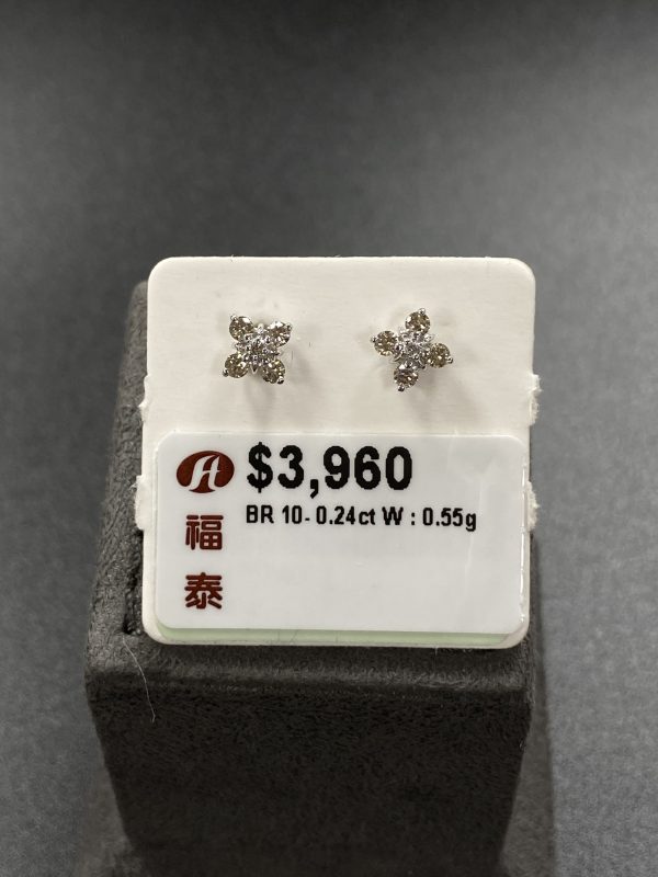 【香港福泰珠宝】钻石????耳钉