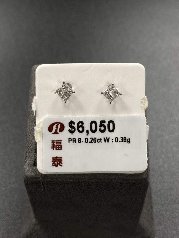 【香港福泰珠宝】钻石????耳钉