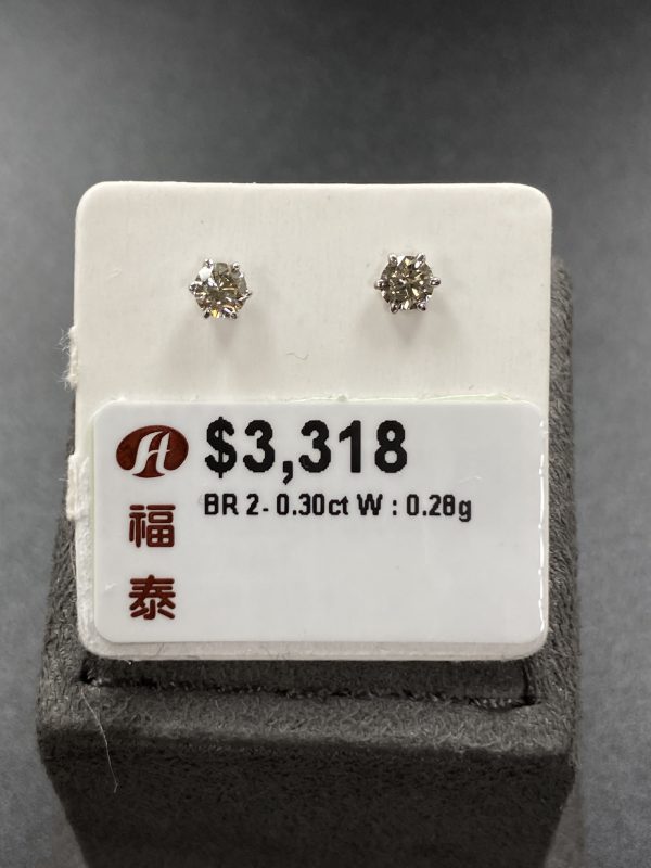 【香港福泰珠宝】钻石????耳钉