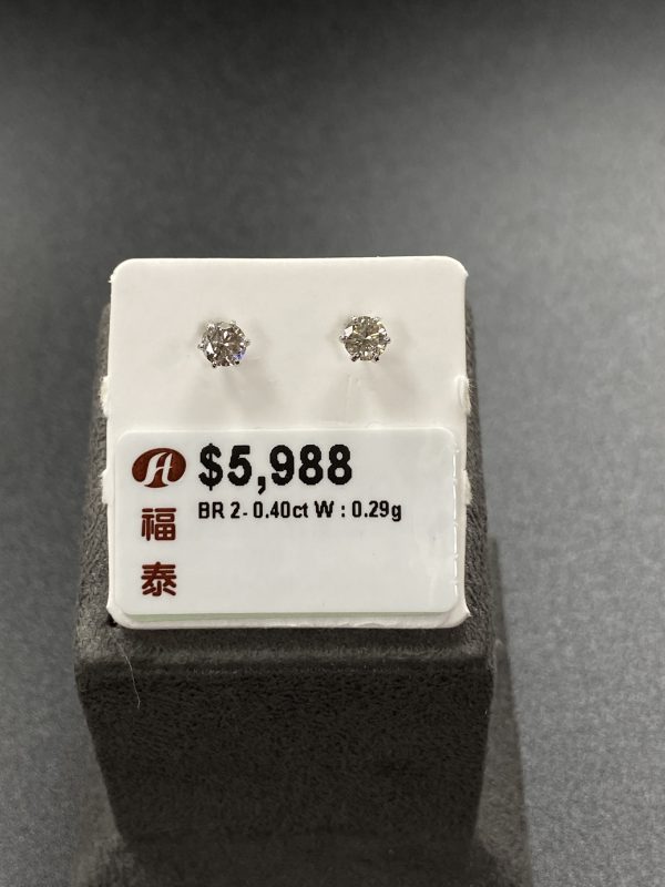 【香港福泰珠宝】钻石????耳钉