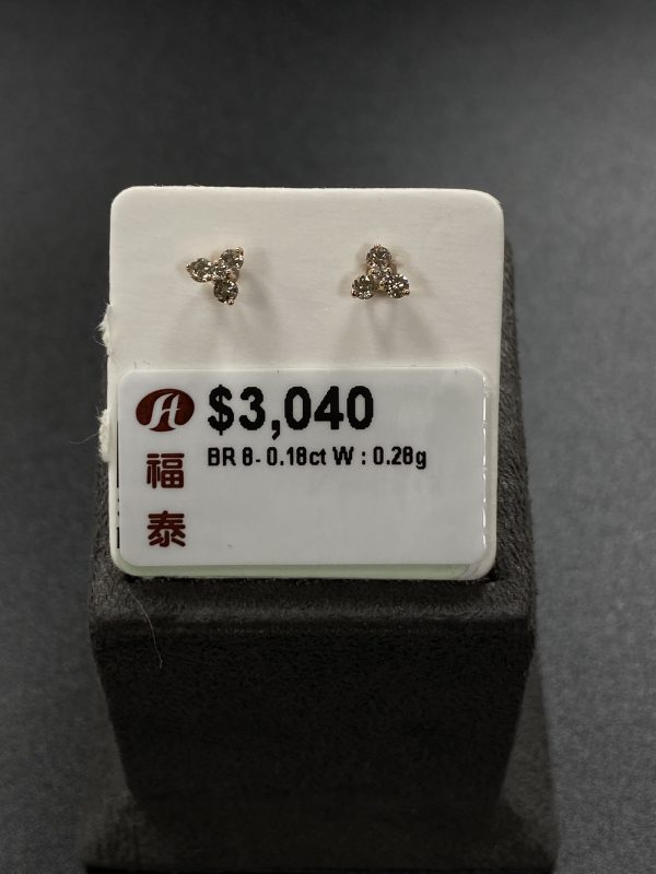 【香港福泰珠宝】钻石????耳钉